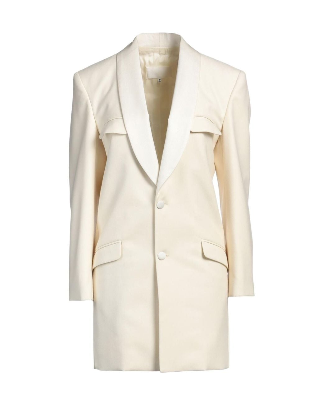 Maison Margiela Natural Single-Breasted Coat