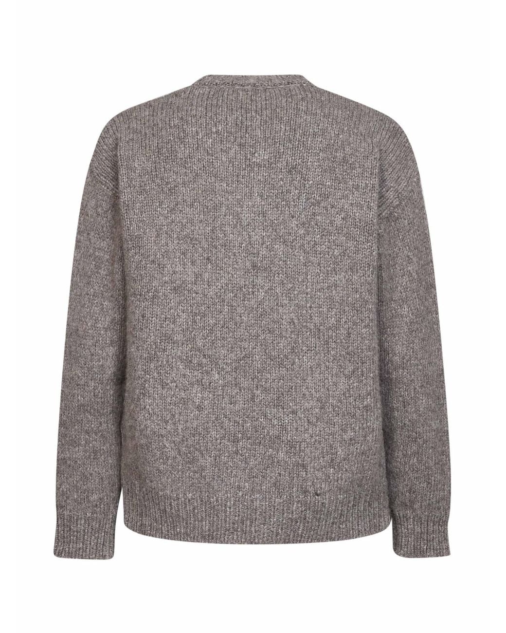 Roberto Collina Gray Crew Neck Knitted Sweater for men