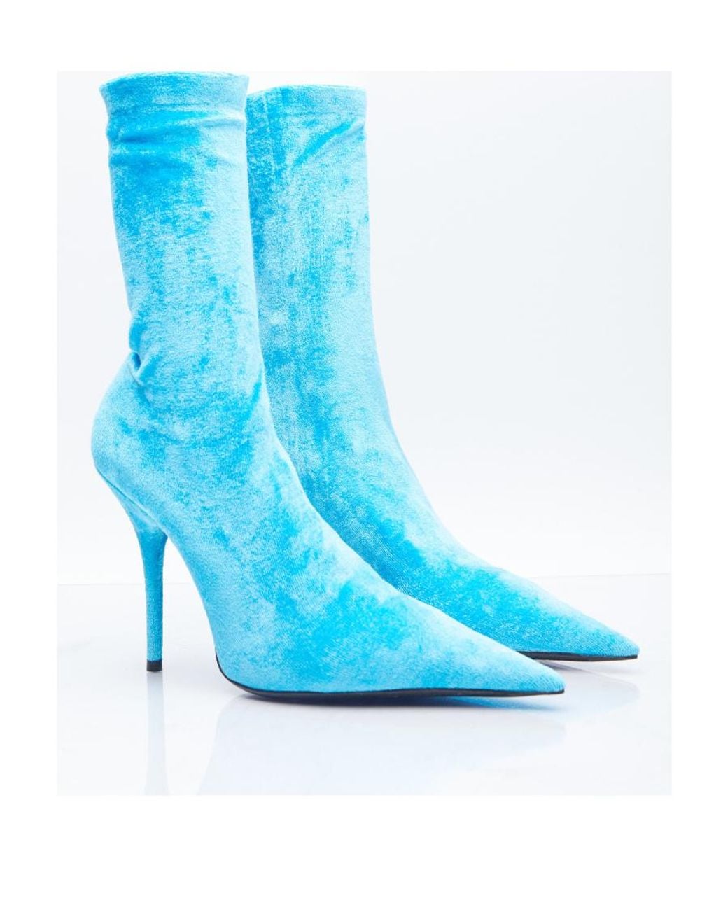 Balenciaga Blue Knife Heeled Ankle Boots