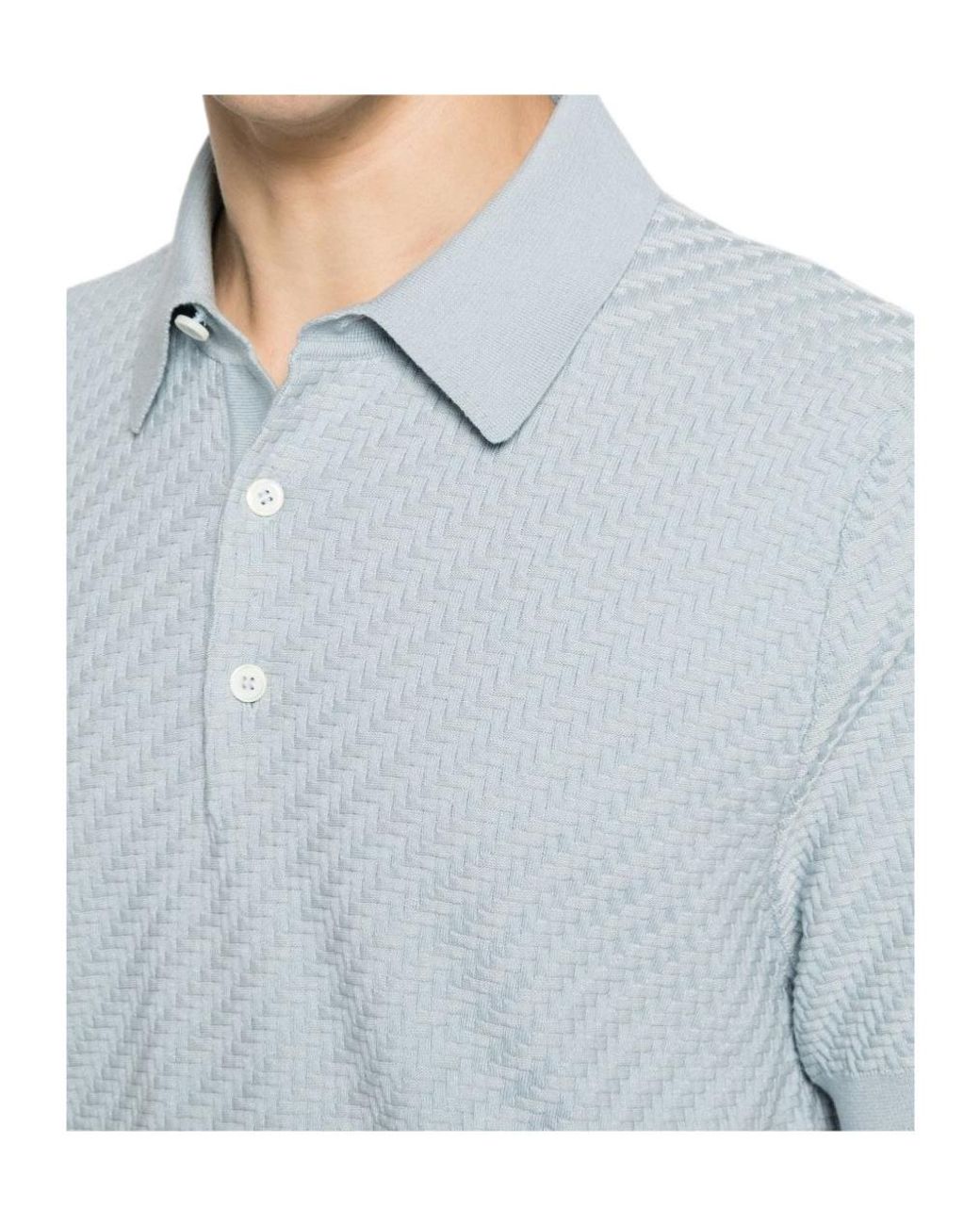 Brioni Green Weaving Polo Plot for men