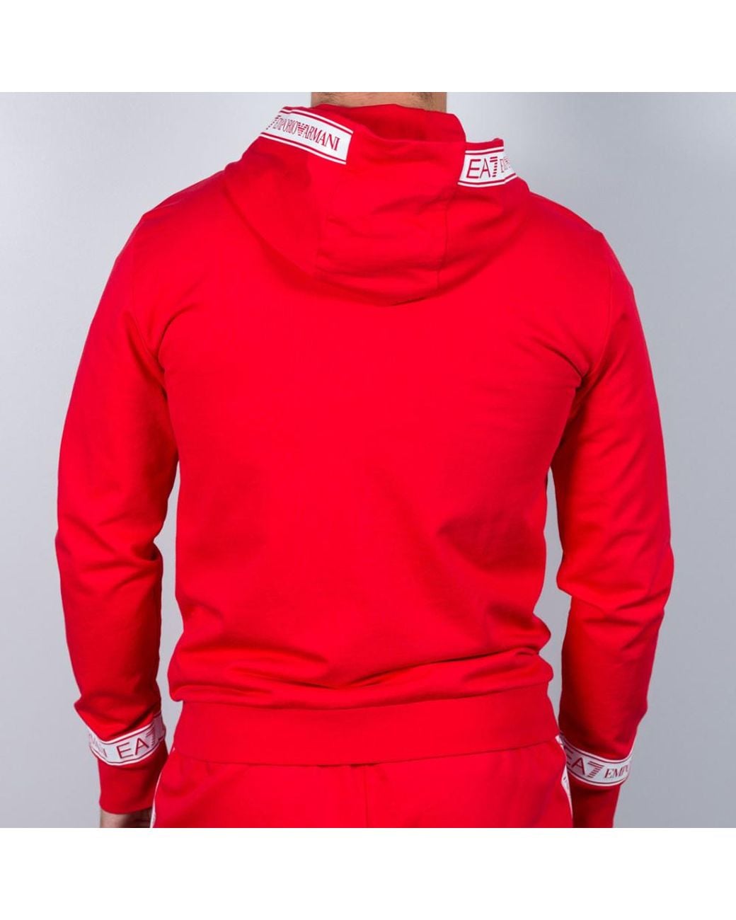 EA7 Red Logo And Hat Casual Jacket for men