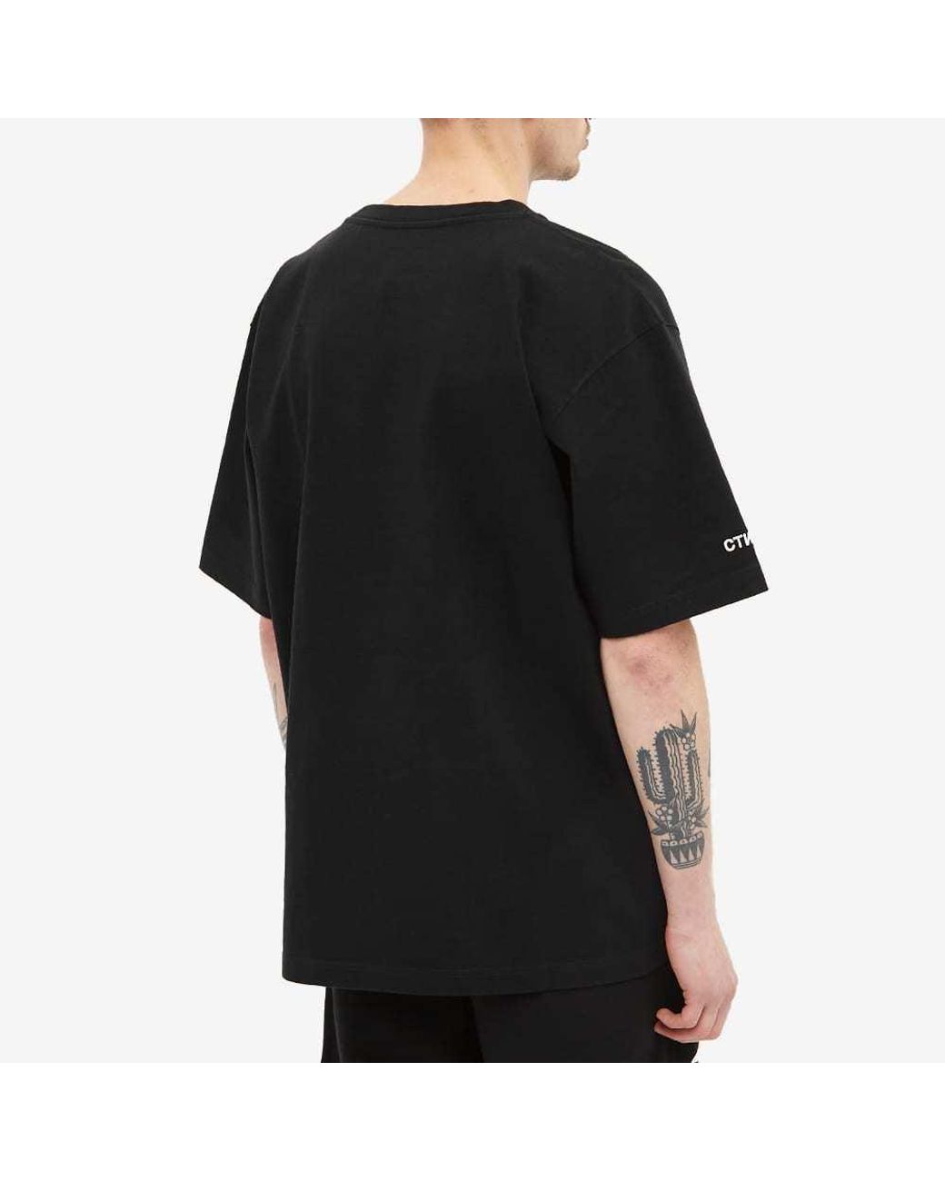 Heron Preston Black Graphic Print Cotton T-Shirt for men