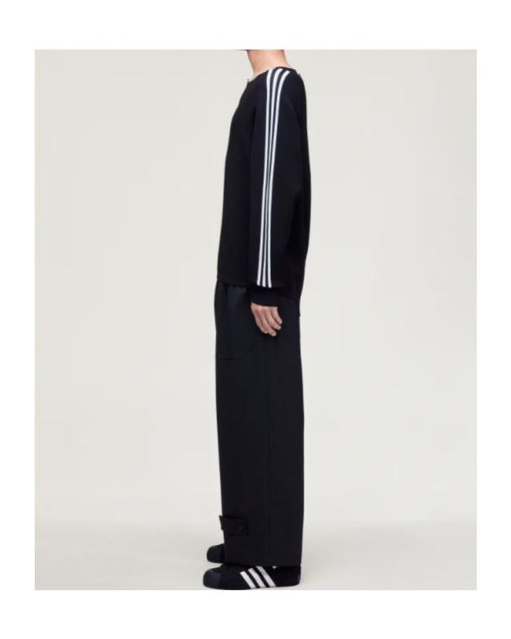 Y-3 Blue Logo Detailed Asymmetric Knitted Jumper for men