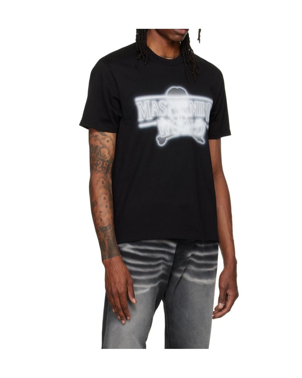 Mastermind Japan Black Neon Logo Short-Sleeve T-Shirt for men