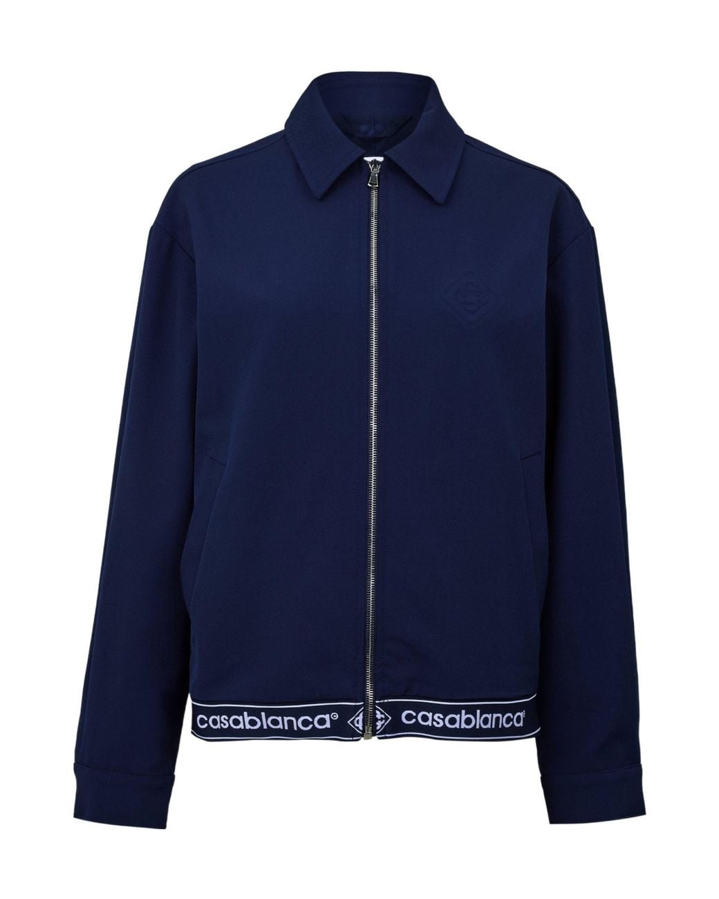 Casablanca Blue Zipper Casual Jacket