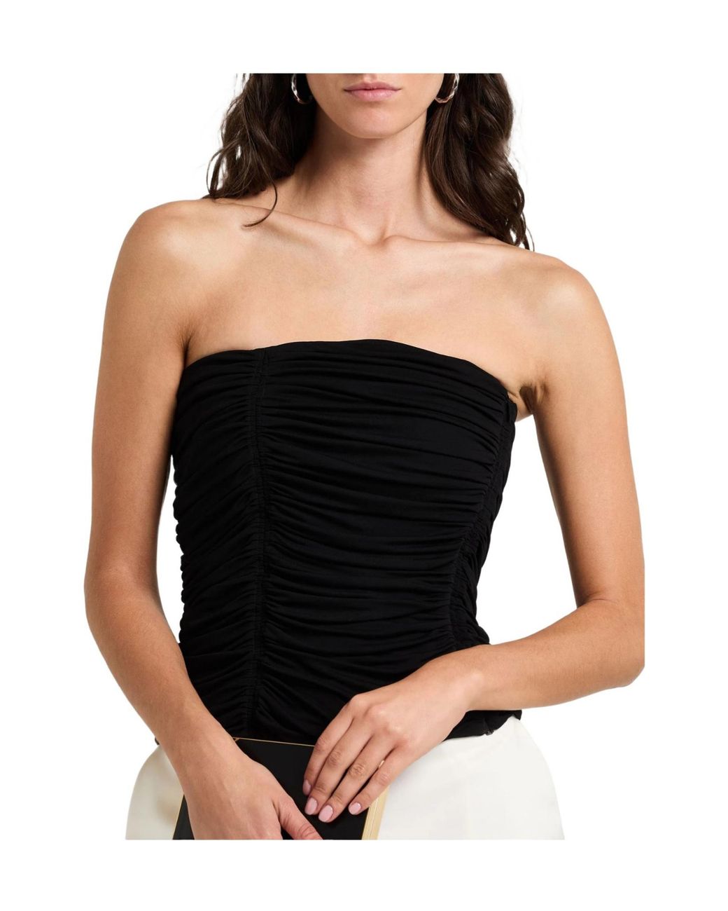 Saint Laurent Black Bandeau Tops