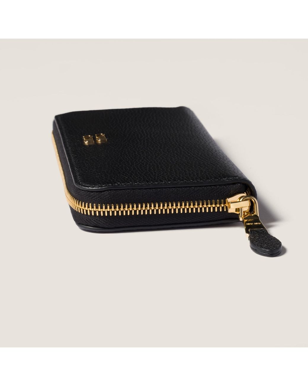 Miu Miu Black Large Leather Wallet
