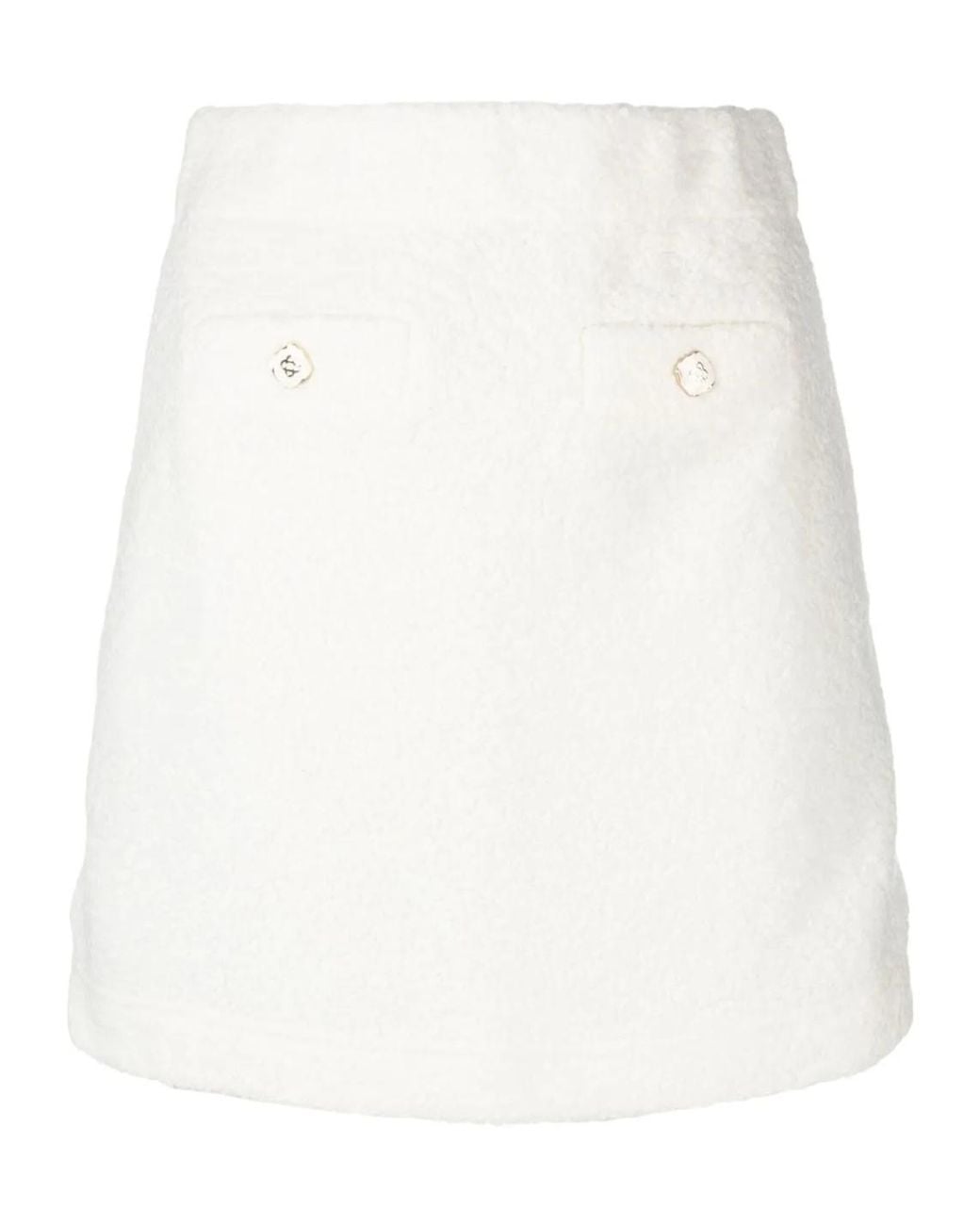 Casablanca White Terry Cloth Mini Skirt