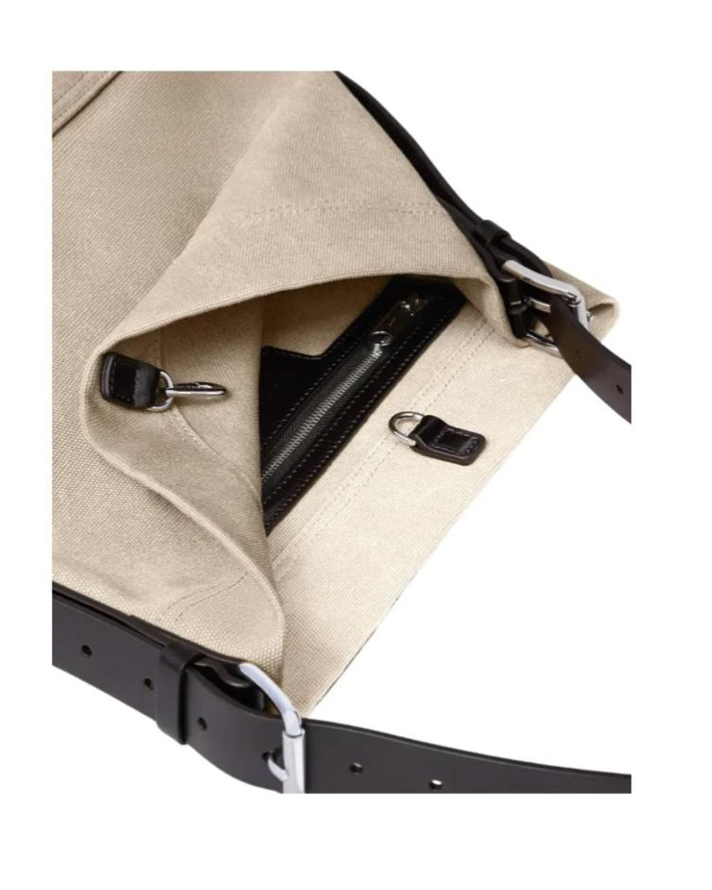 Lemaire White Zip-Up Top Handle Bag for men