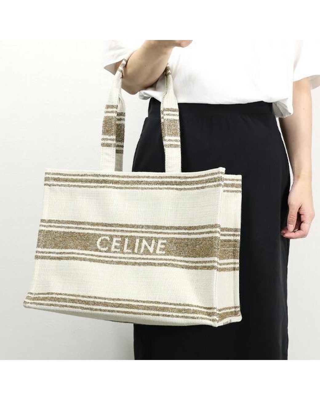 Céline Natural Logo Tote Bag