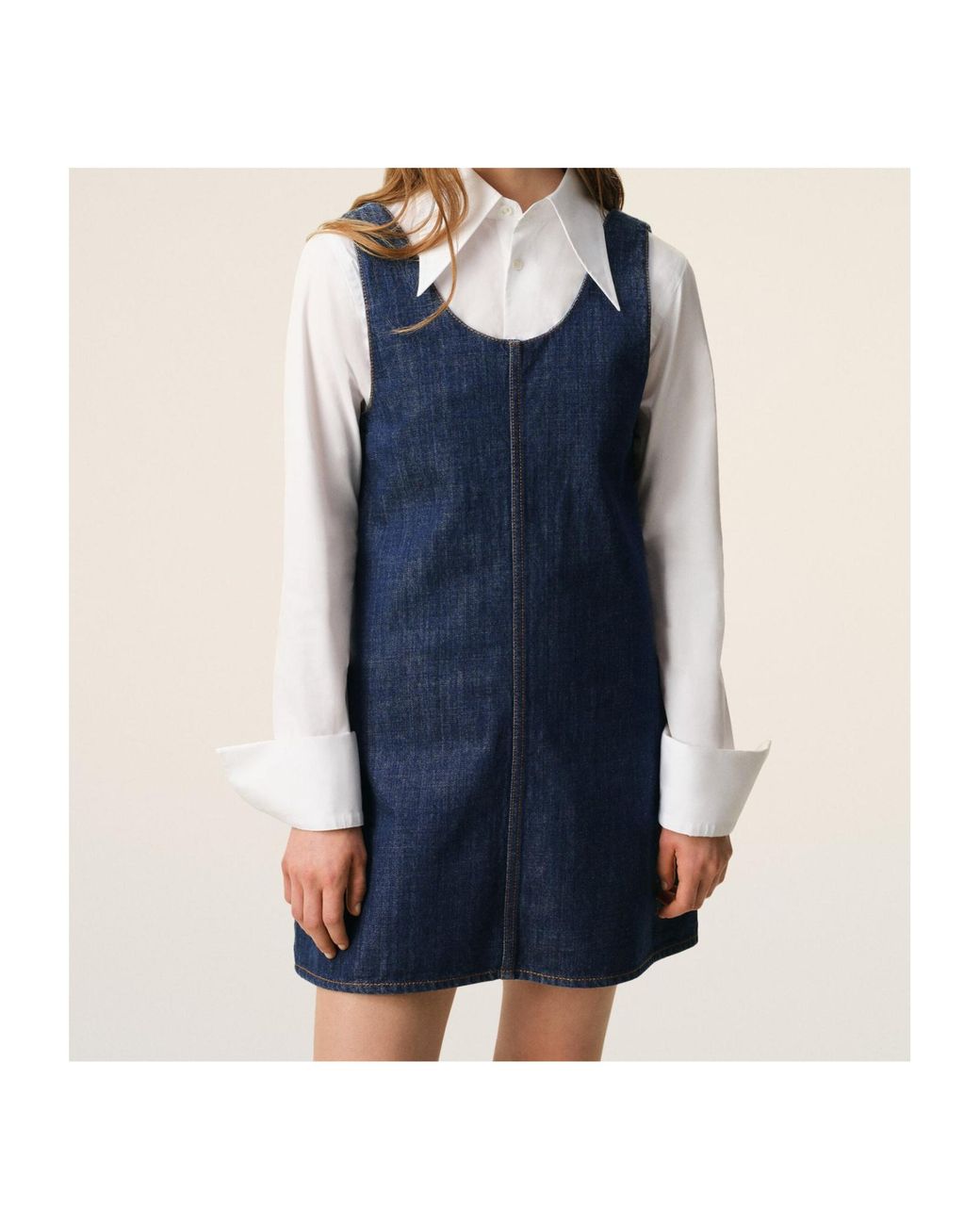 AMI Blue Ami Short Strappy Dress