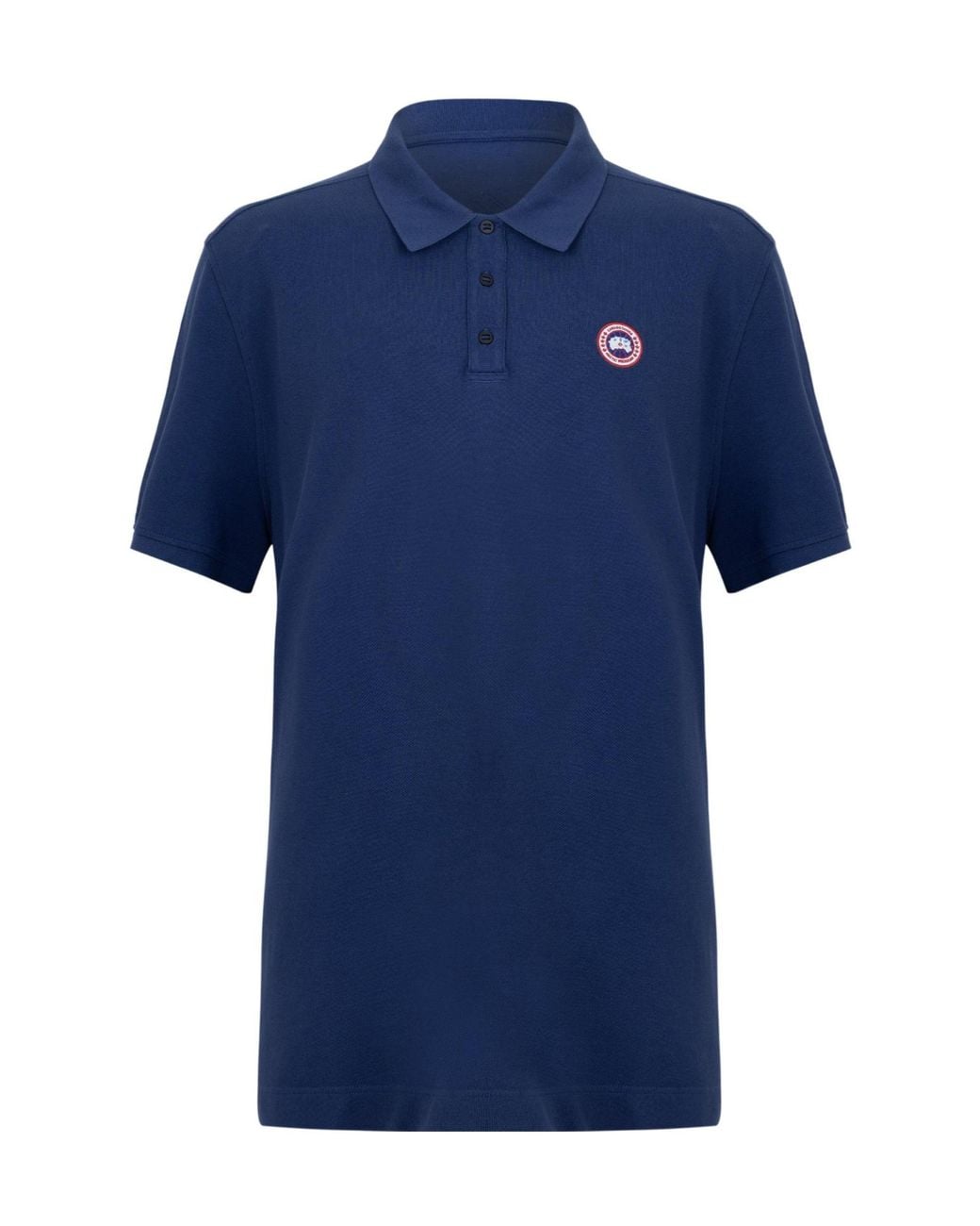 Canada Goose Blue Short-Sleeved Polo Shirt for men