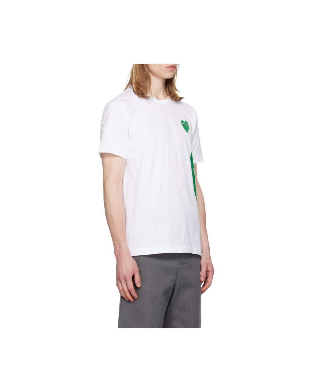 COMME DES GARÇONS PLAY Green Heart-Shaped Logo T-Shirt for men