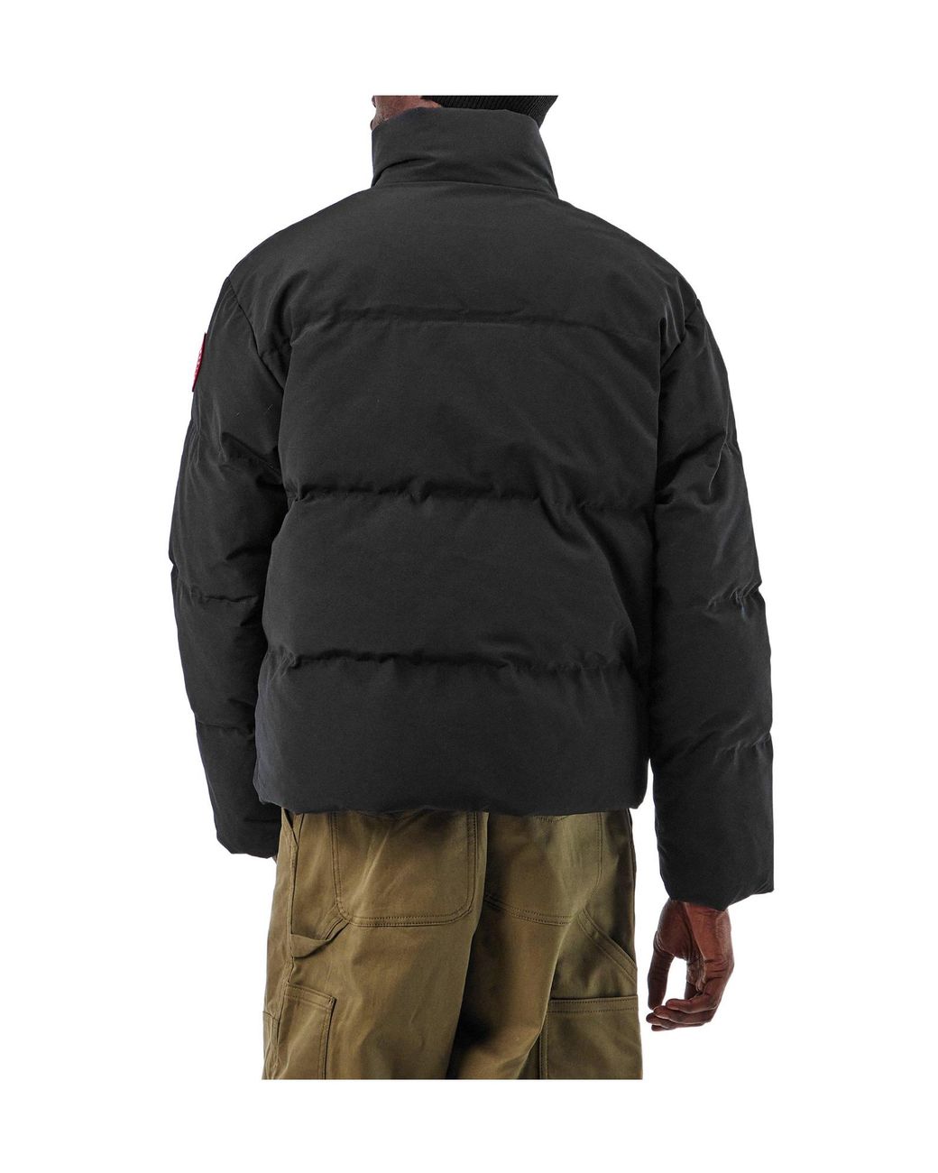 Canada Goose Black Bayview Down Water Resistant Short Puffer Jacket for men
