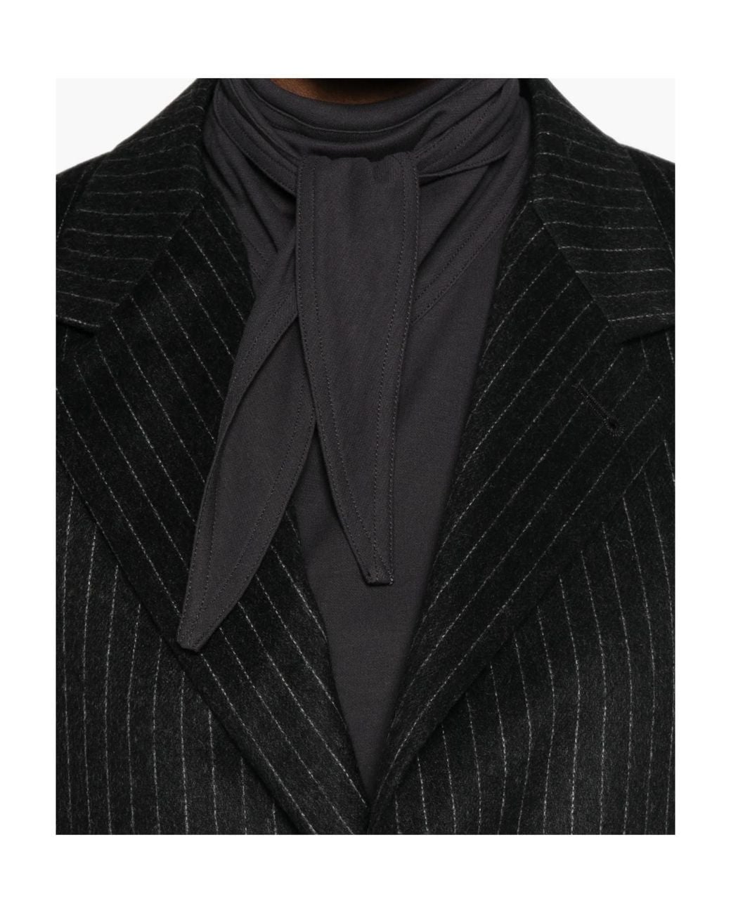 Barena Black Pinstripe Notchedlapel Blazer