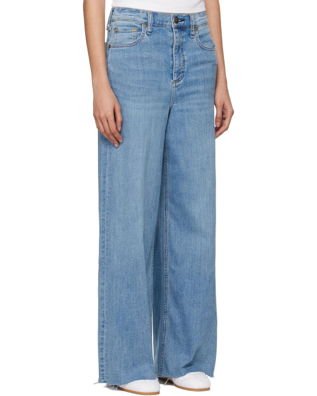Rag & Bone Blue Logo-Patch Jeans