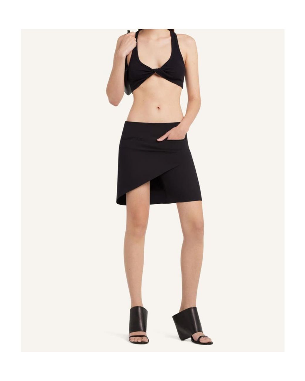 Courreges Black Courrèges Infinity Mini Skirt