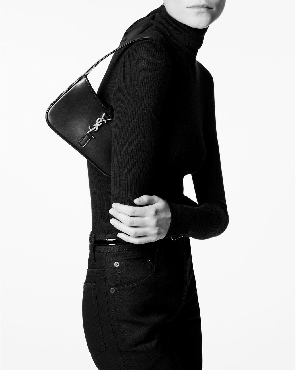 Saint Laurent Black Le 5 À 7 Mini Shoulder Bag