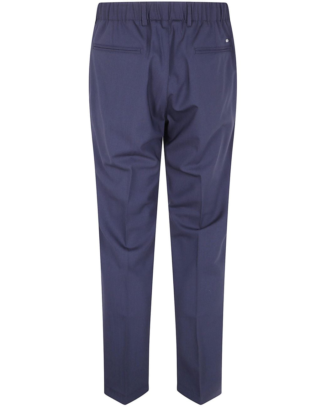 Herno Blue Elasticated Waist Pleated Trousers for men
