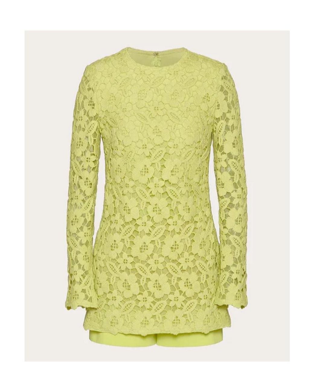 Valentino Yellow Logo Short Jumpsuit