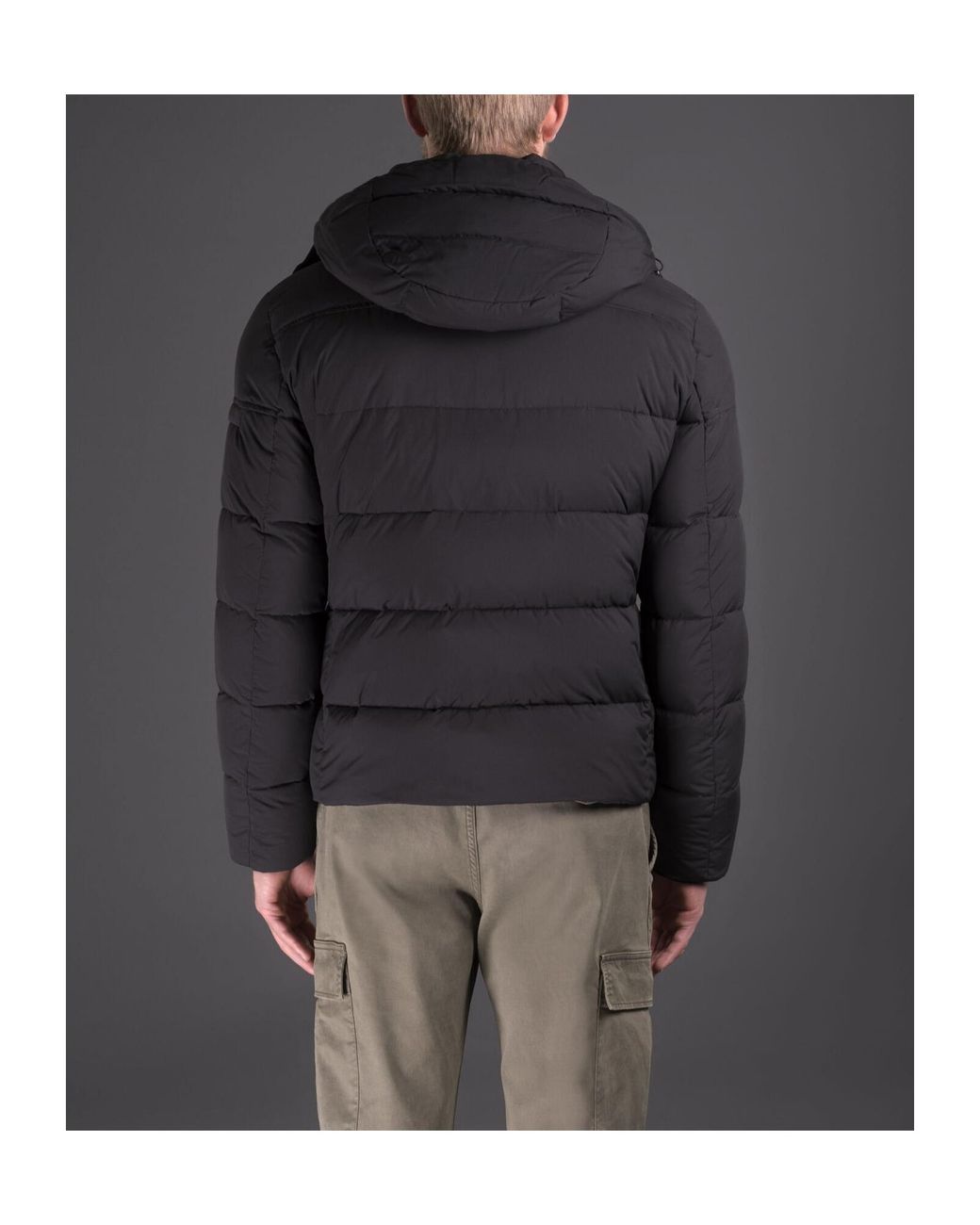 Moorer Black Brett-Sh Quilted Jacket for men