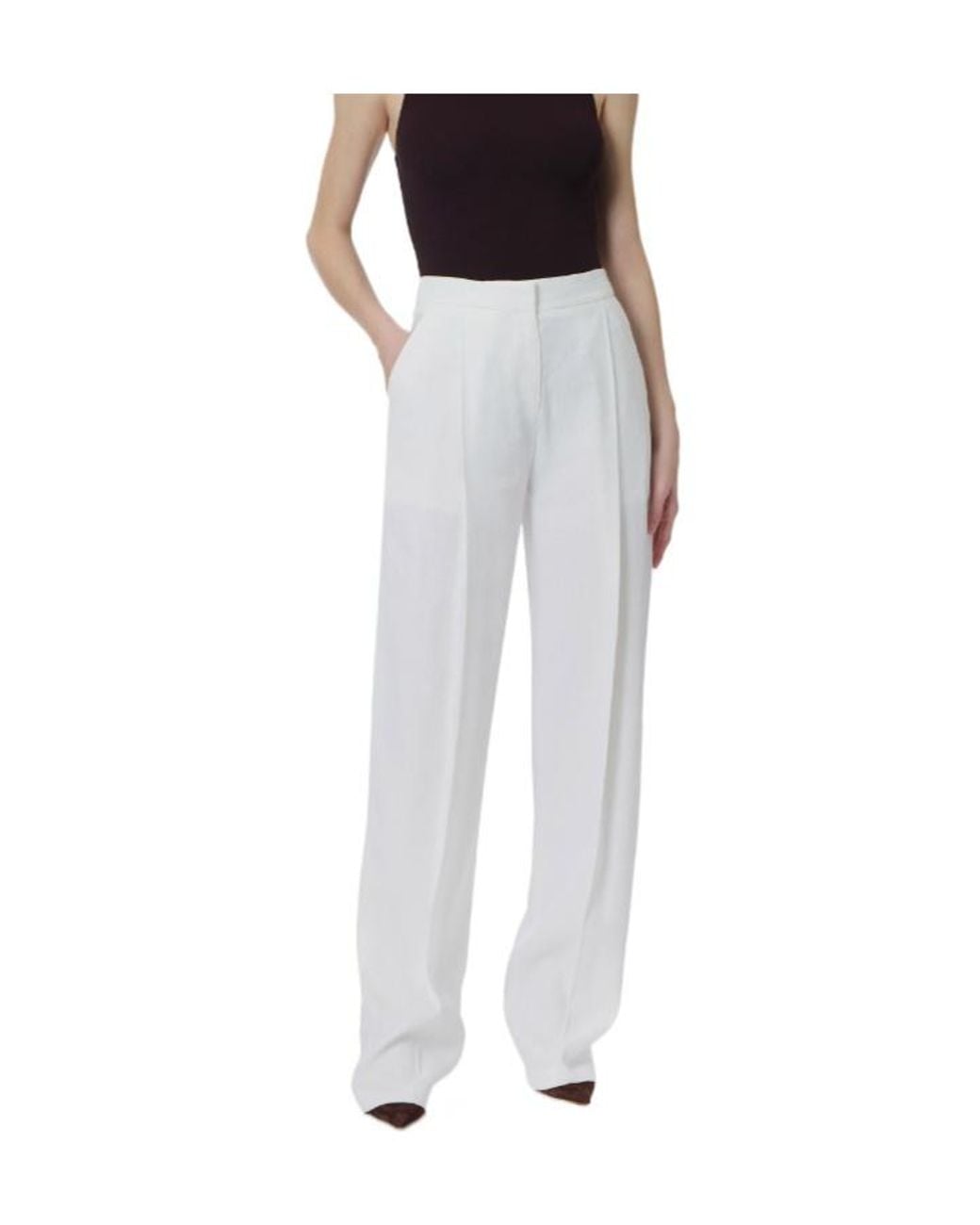 Elisabetta Franchi Multicolor Pleated Straight-Leg Pants