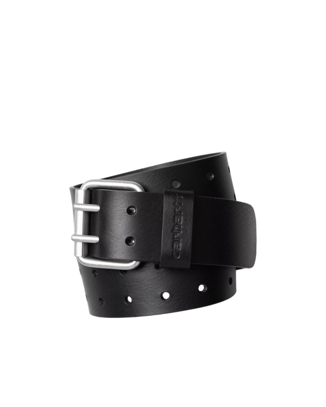 Carhartt Black Double Script Leather Belt for men