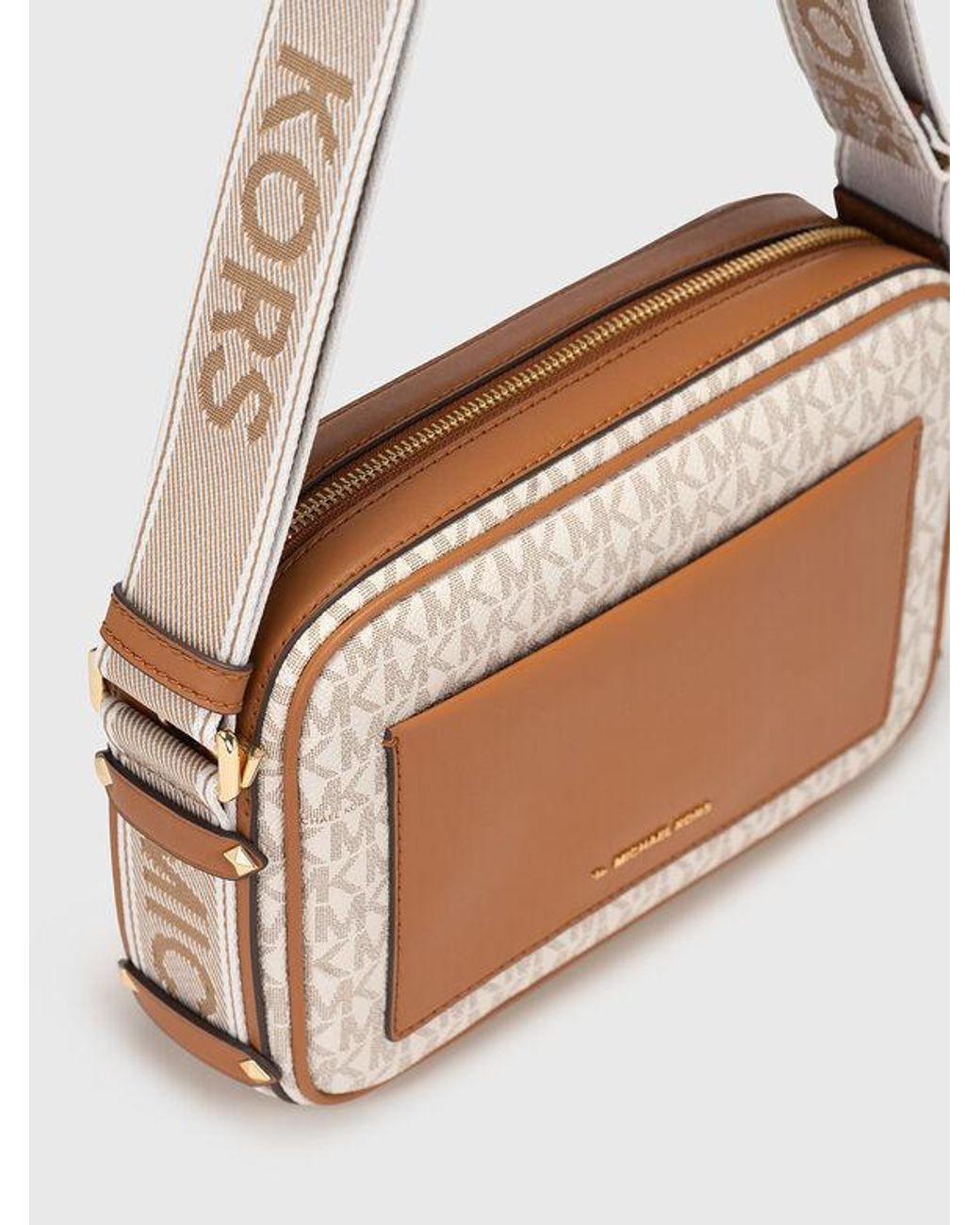 Michael Kors Brown Zipper Shoulder Bag
