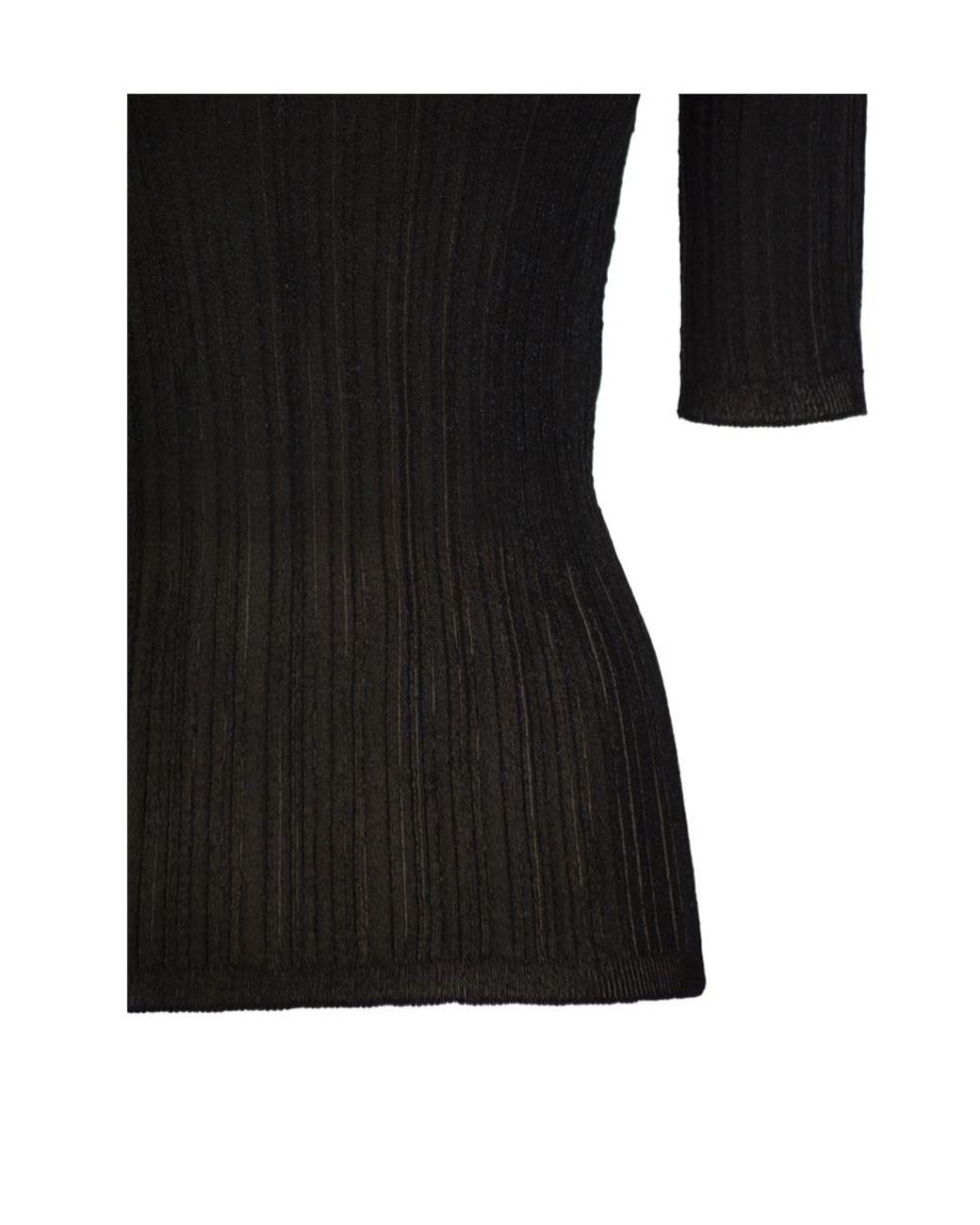 Fabiana Filippi Black Ribbed-Knit T-Shirt