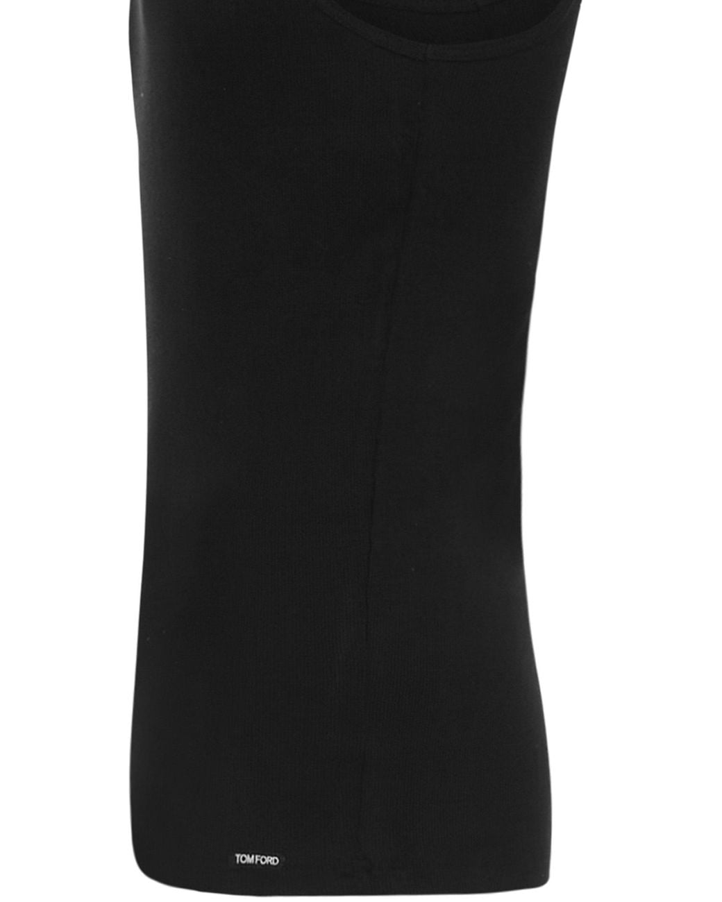 Tom Ford Black Ribbed Crewneck Tank Top for men