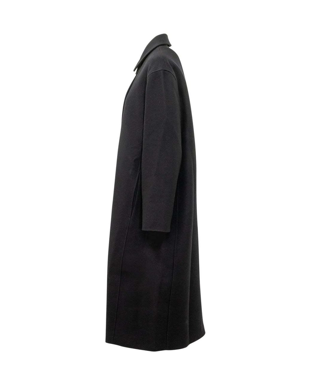 Studio Nicholson Black Rounded Overcoat