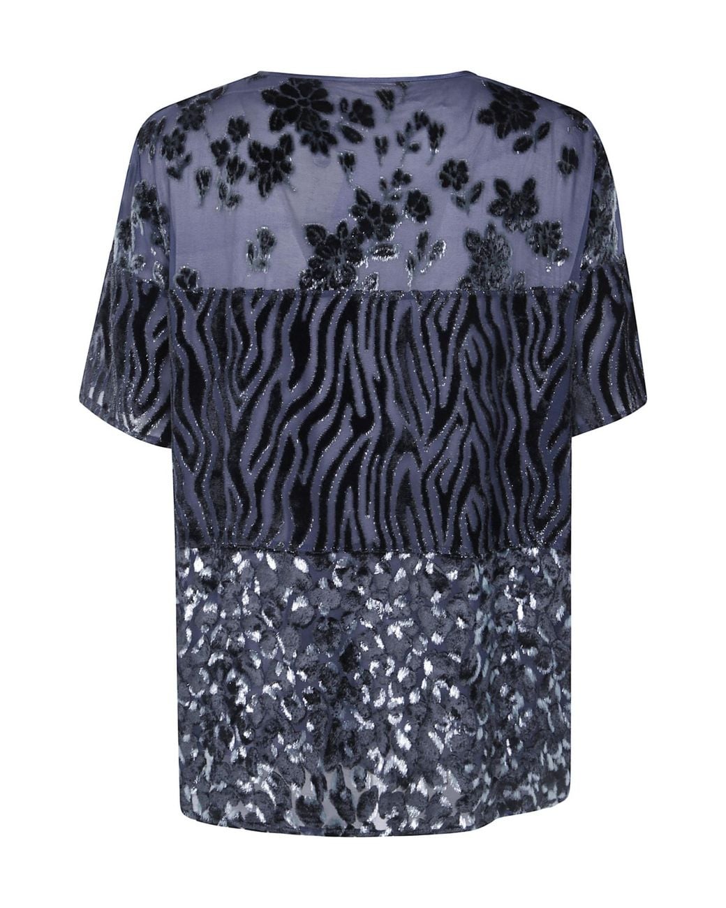 Pierre Louis Mascia Blue Patchwork T-Shirt