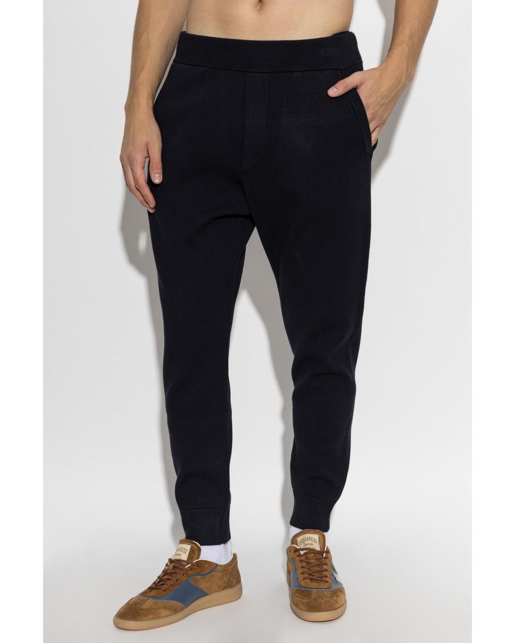 DSquared² Blue Logo Appliqué Joggers for men