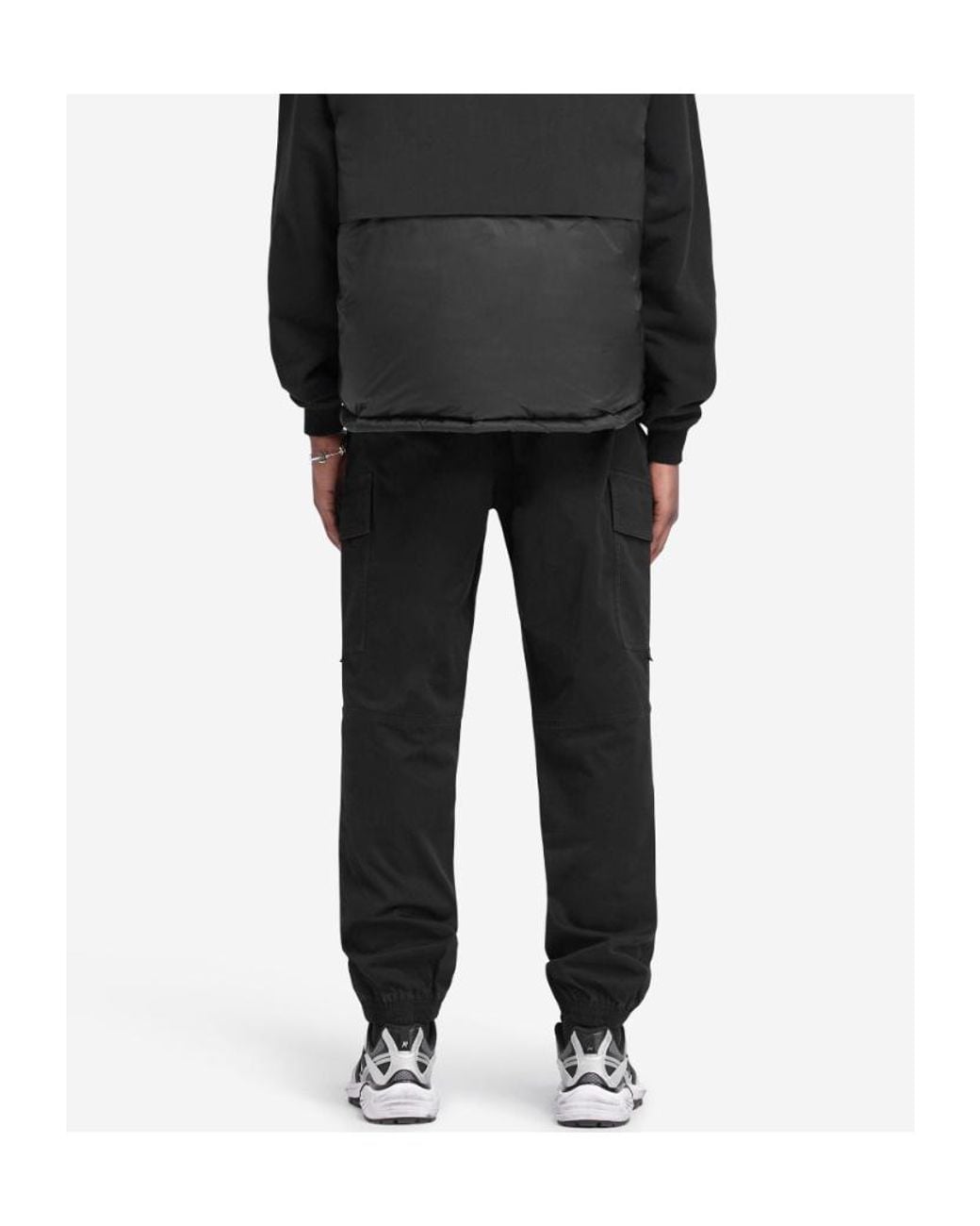 Represent Black Elasticated Cargo Pants for men