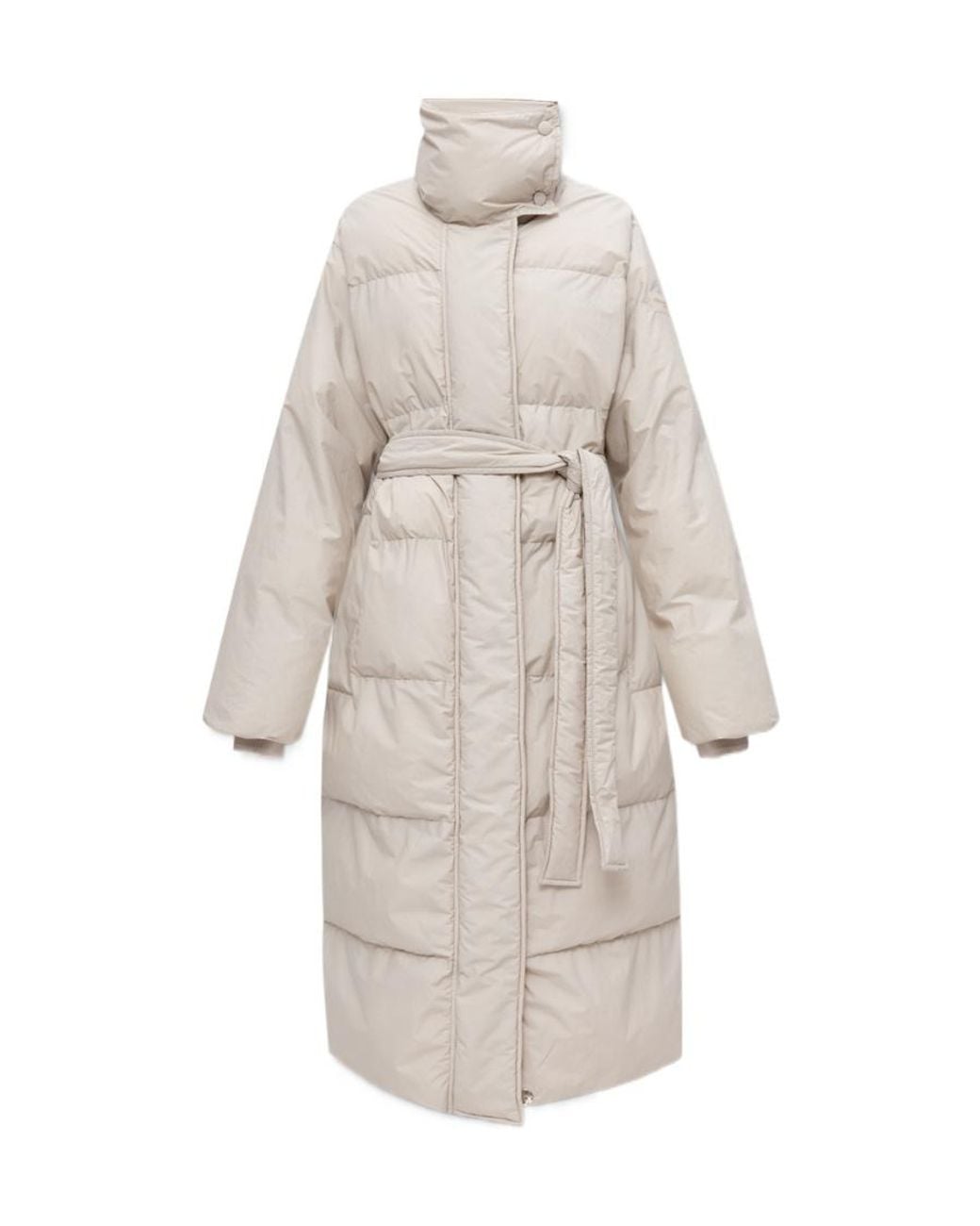 Stella McCartney White Logo Long Padded Coat