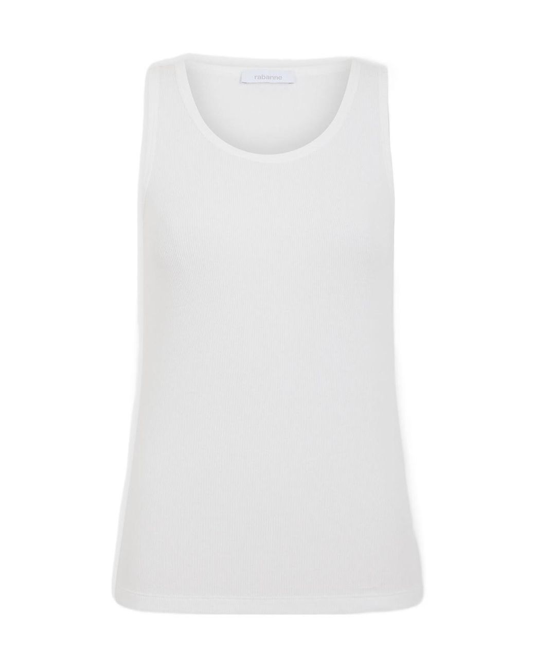 Rabanne White Logo-Embroidered Tank Top