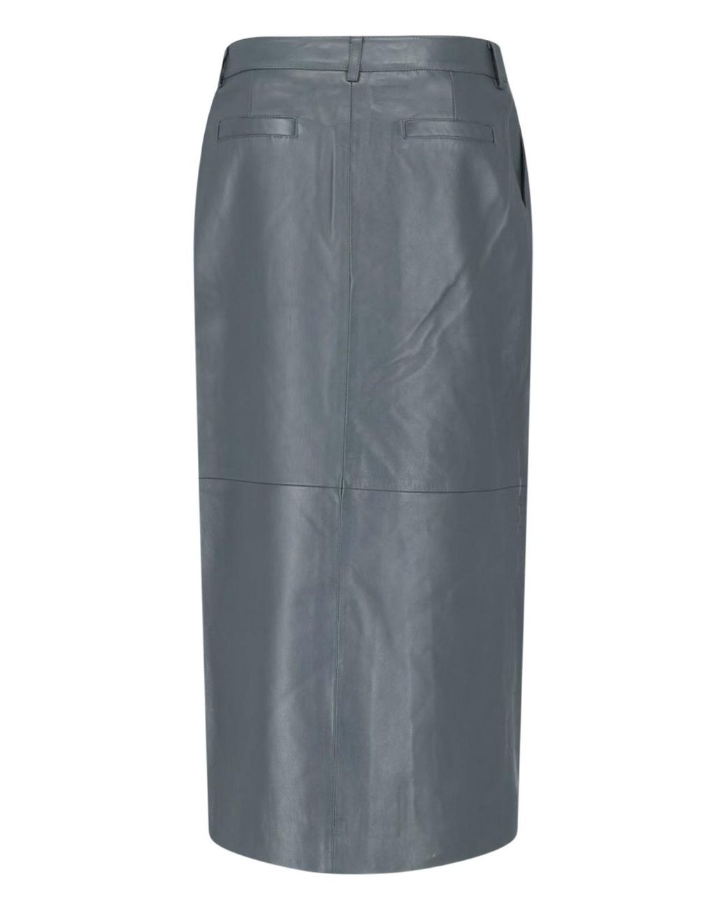 Frankie Shop Gray Maybelle Front-Slit Pencil Skirt