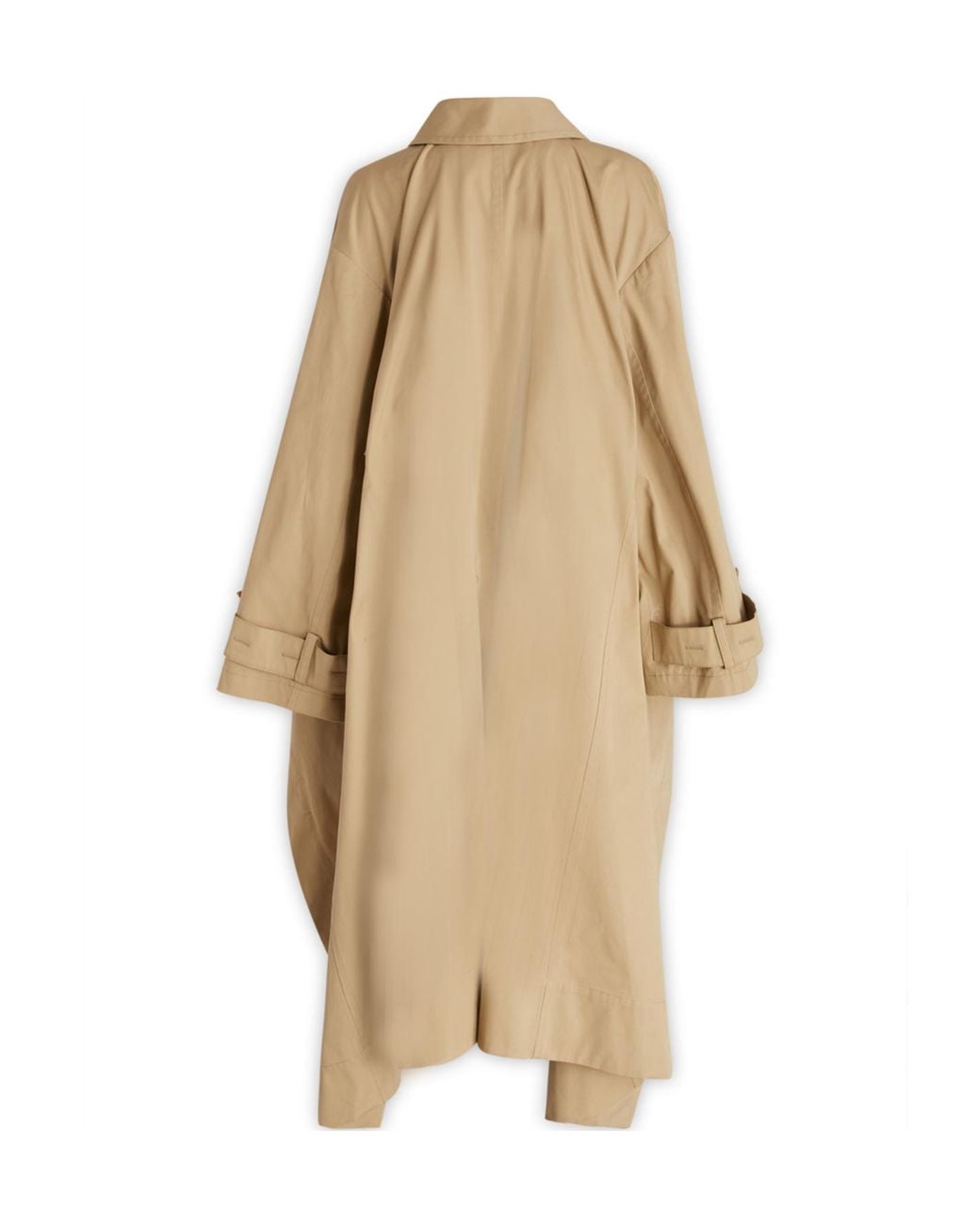 Quira Natural Button Detailed Layered Long-Sleeed Coat