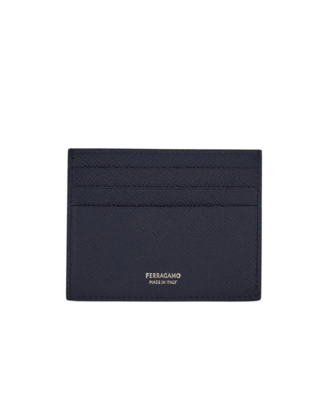 Ferragamo Blue Gancini Credit Card Holder for men