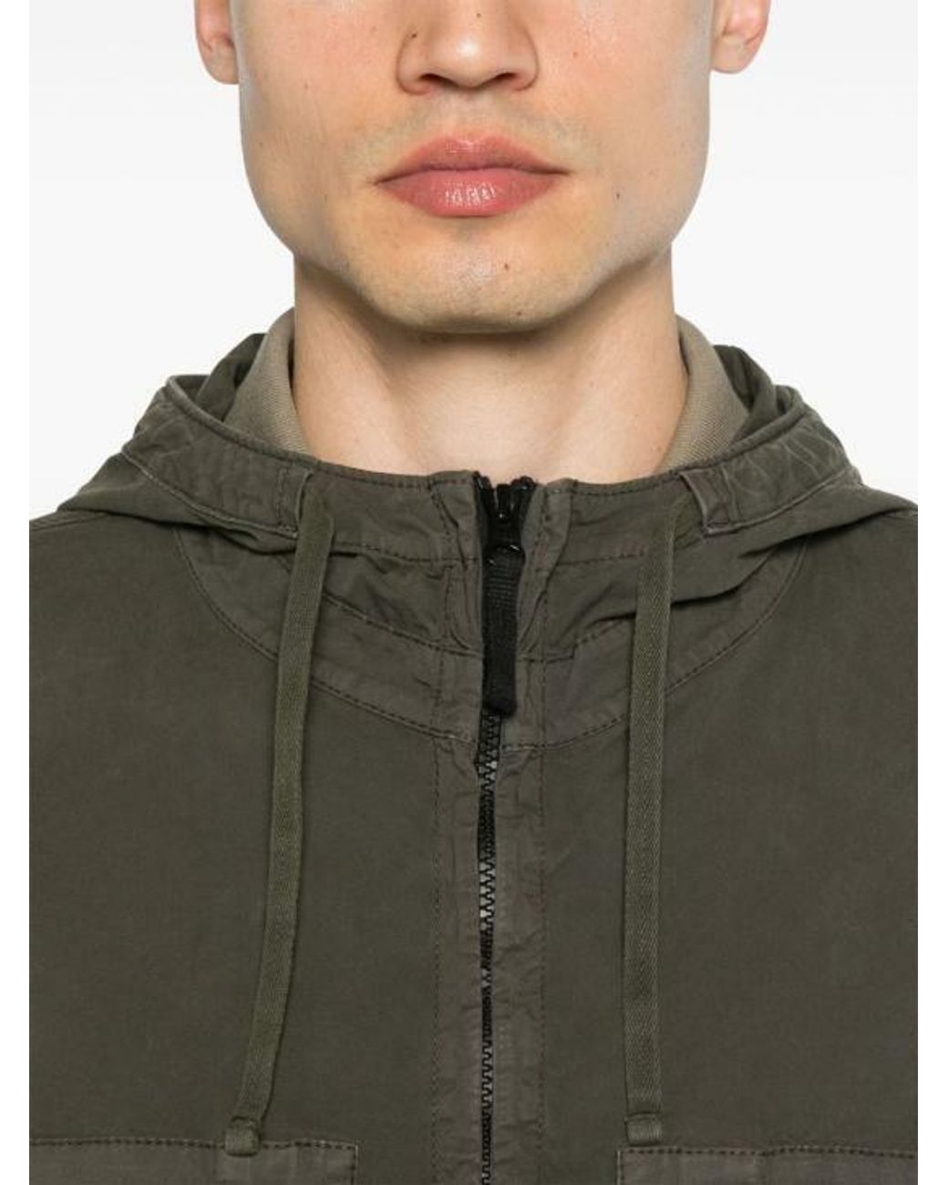 Stone Island Green Drawstring Jacket for men