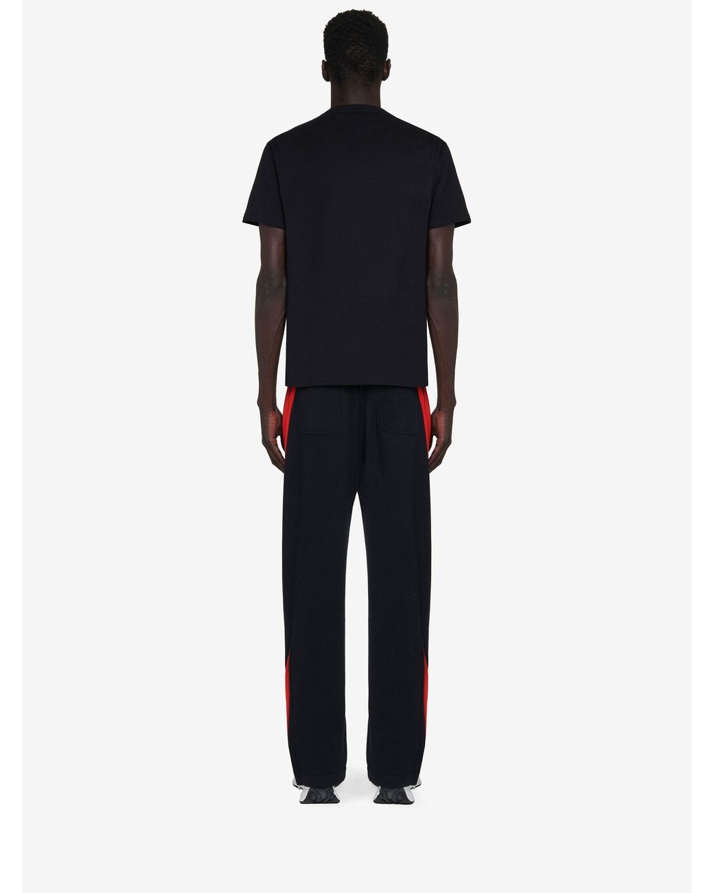 McQueen Black Logo Printed Crewneck T-Shirt for men