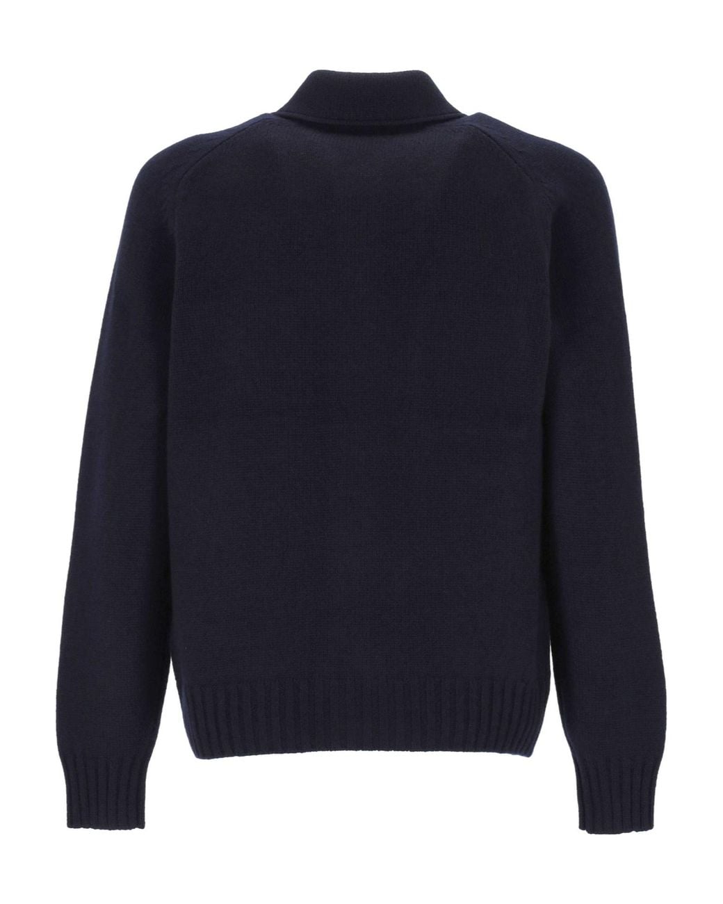 Gran Sasso Blue Long Sleeved Buttoned Knitted Jacket for men
