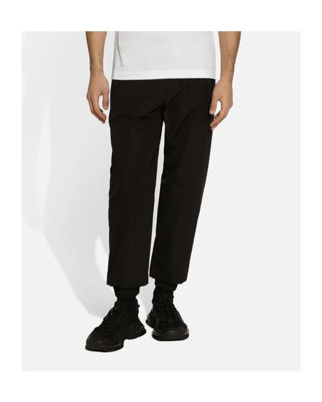 Dolce & Gabbana Black Cotton Jogging Pants for men