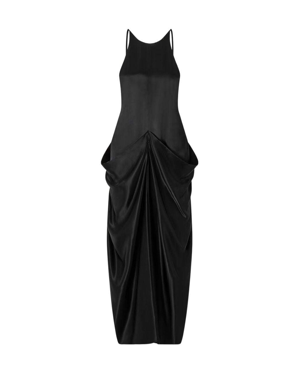 Khaite Black Kent Pleated Dress