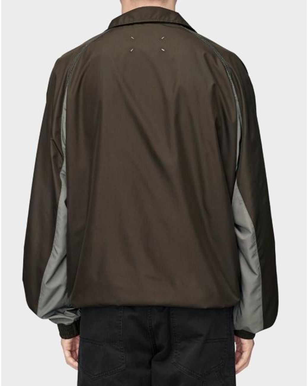 Maison Margiela Brown Panelled Zip-Up Jacket for men