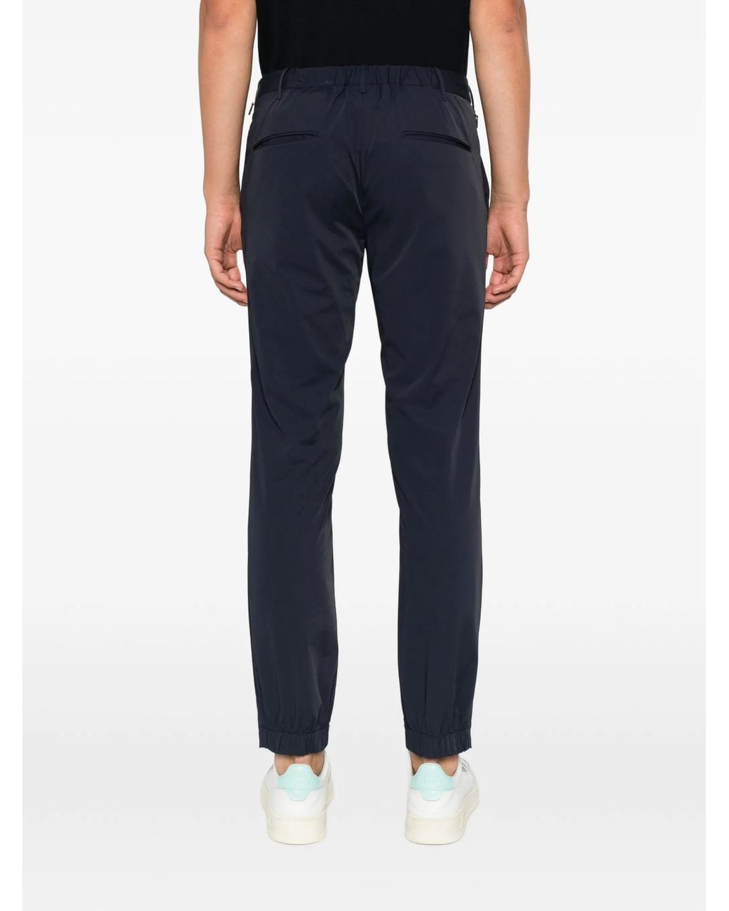 Incotex Blue Elasticated-Waistband Trousers for men
