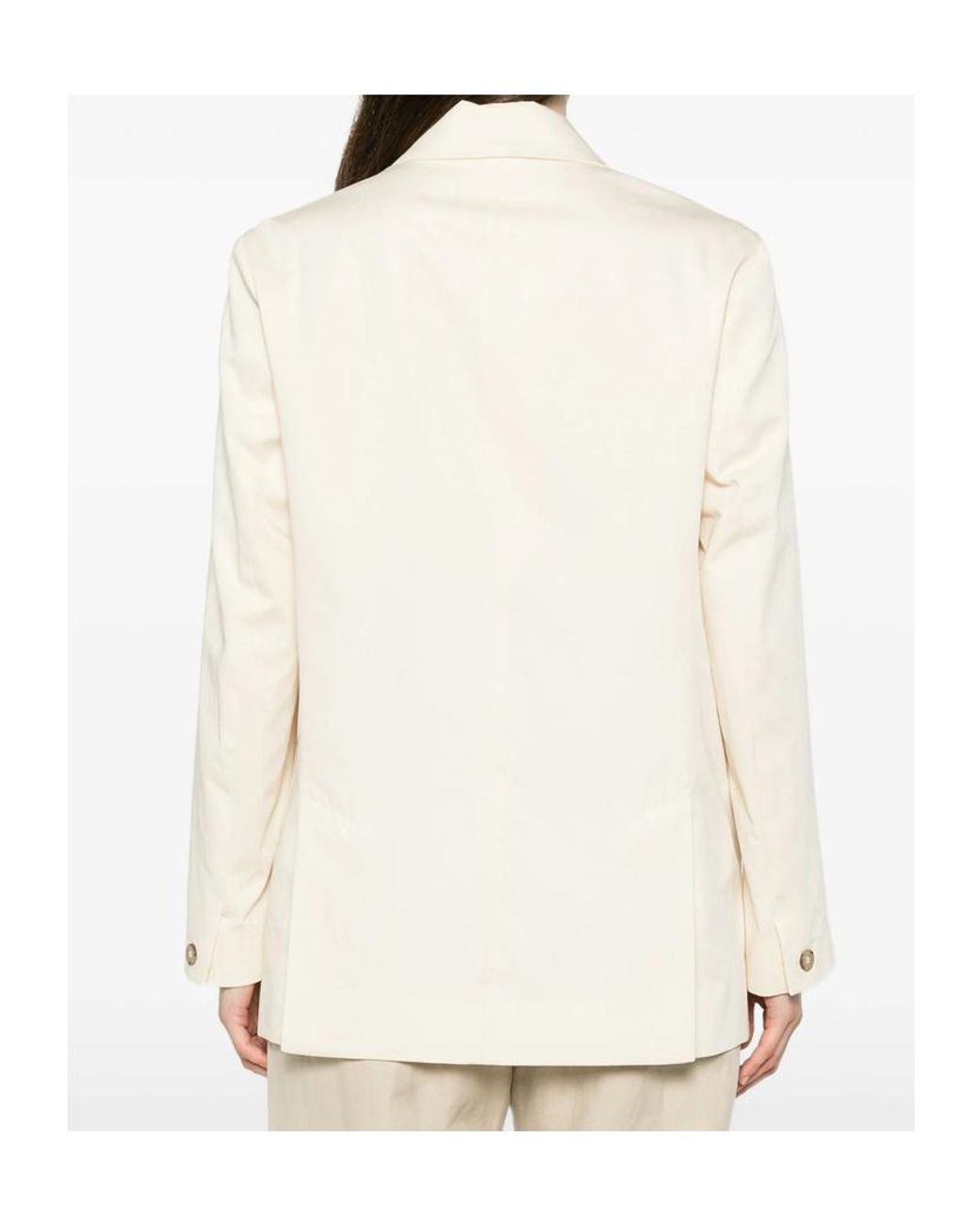 FRAME White The Lounge Double-Breasted Peak-Lapel Blazer