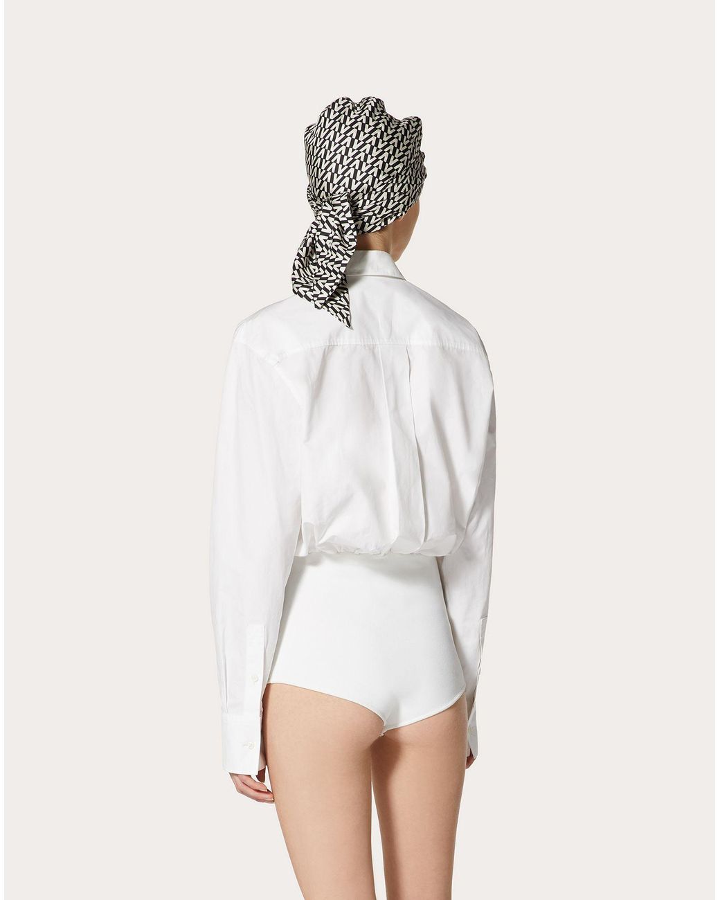 Valentino White Buttoned Shirt Playsuit