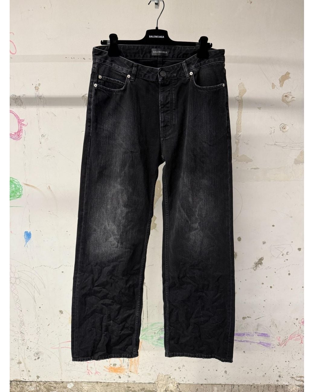 Balenciaga Blue Straight-Leg Jeans for men