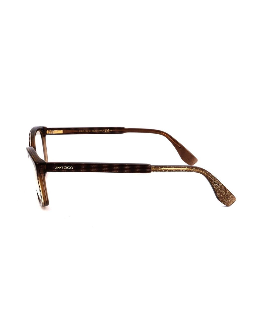 Jimmy Choo Metallic Eyewear Rectangular Frame Glasses